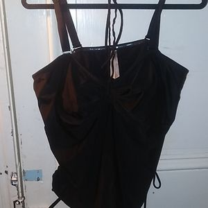 A swimming suit top black